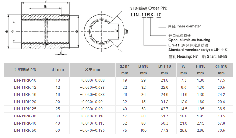 開口鋁塑直線軸承 開口鋁塑直線軸承